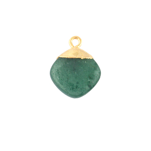 Bijoux trouver des fournitures naturel vert fraise Quartz simple caution pendentif connecteur plaqué or bricolage charme connecteur - Product Image 4