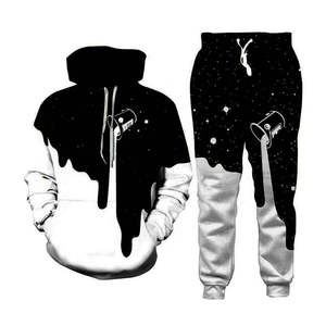 Tendance personnalisée en gros hommes 100% coton vêtements de sport survêtements grande taille conceptions d'hiver écologiques - Product Image 2