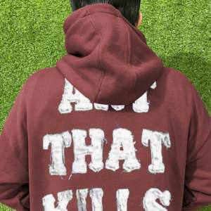 Pull à capuche en éponge française 100% coton personnalisé pour hommes garçons Street Wear épaule tombante lourde pour impression bouffante - Product Image 2