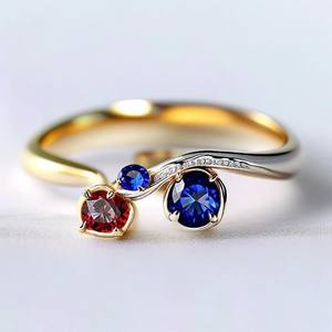 925แหวนเงินสเตอร์ลิงวินเทจชุบโรเดียมเพทายสี่เหลี่ยมประดับพลอยสีสันสดใสแหวนแฟชั่น - Product Image 2