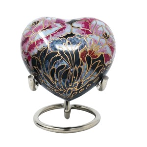 Urnas de cremación de corazón de latón de alta calidad con hermosa pegatina urnas funerarias de Metal terminadas para cenizas humanas - Product Image 1