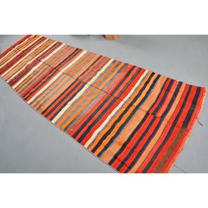 พรมขนสัตว์ตุรกีแนววินเทจสีแดงส้มขนาดใหญ่พื้นที่33x109ฟุตสี่เหลี่ยมผืนผ้างานเย็บปะห้องโถงใหญ่น้ำยางพีพีพี10มม - Product Image 4