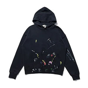 Sudadera con Capucha Personalizada OEM, Bordada, 100% Algodón, Precio Bajo, Tacto Suave, Lavado Ácido, Estampado Gráfico, Estilo Urbano - Product Image 1