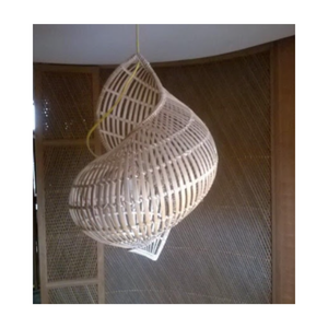 Colección de lámparas de bambú rústicas Lámpara de bambú ecológica-Decoración para el hogar Diseños elegantes de pantallas de Bambú - Product Image 4