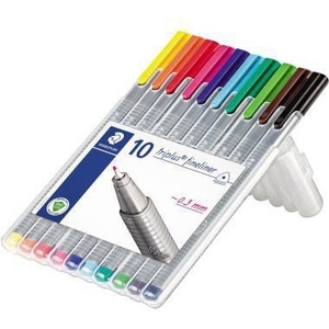 STAEDTLER Triplus 334 Bolígrafos de Punta Fina 0.3 mm Colores Surtidos 10 Piezas/Paquete Artículos de Escritura y Corrección - Product Image 1