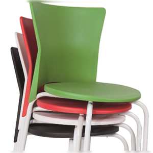 Sedia da ufficio impilabile in metallo WELL HOME 'Luc' Rossa 70cm - Product Image 4