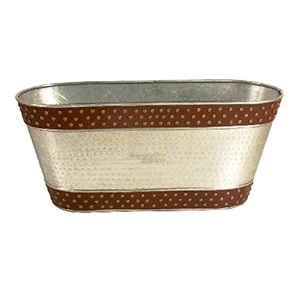 Maceta de Metal galvanizado de alta calidad, juego de macetas Buckert Farmhouse/2 macetas con 3 patas de hierro de Metal, decoración hecha a mano para el hogar y el jardín - Product Image 5