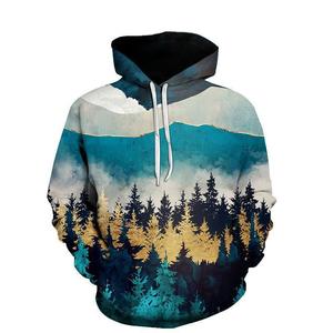 Venta al por mayor de encargo suelta manga larga sudaderas con capucha de los hombres llano Casual sublimado impreso Sudadera con capucha - Product Image 1