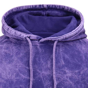 Sudadera con capucha de manga larga de alta calidad con LOGO personalizado, estilo urbano vintage, lavado ácido, oversize para hombre, con estampado puff. - Product Image 5