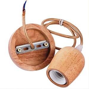 wooden and glass table <b>lamp</b> <b>vintage</b> handmade <b>Vintage</b> Mango Wood Pendant <b>Lamp</b> - Product Image 5