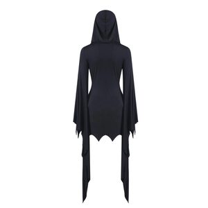 OEM Wholesale Special Horned Bat Wing Custom Embroidered Plus Size Women's <b>Hoodies</b> Full <b>Zip</b> <b>up</b> Hoodie - Product Image 5