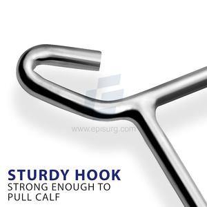 Durable OB Handle Apparatus With 2 Handle <b>Puller</b> Hooks And 2 Chains 60" Stainless Steel For Cow, Goat, And Cattle form Delivery - Product Image 3