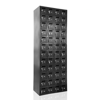 Boîte aux lettres commerciale extérieure Hubuy moderne en métal à 48 compartiments, avec serrures individuelles, finition thermolaquée, autoportante, capacité de 5 L