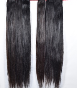 Vente en gros brute pas cher 100% droite vietnamienne couleur naturelle femmes noires pas cher traitement des vagues profondes aucun cheveux humains non traités - Product Image 4