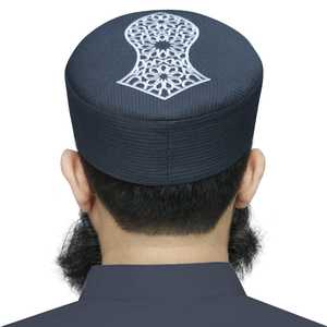 Sombrero Kufi religioso para hombre de calidad superior elegante poliéster algodón bordado ropa musulmana tradicional logotipo personalizable - Product Image 5