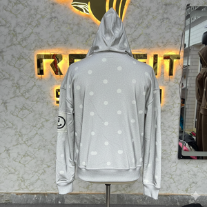 Sudadera con Capucha y Cremallera de Moda 2025, Estilo Desgastado, con Pedrería, Chaqueta con Cremallera, Lavado Ácido, Sudadera de Forro Polar para Hombre, Ropa Urbana - Product Image 5