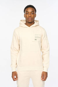 Customized Logo <b>Ivory</b> Regular Fit Fleece Breathable Hoodie 100% Cotton Men's Ribbed Hem Cuffs Casual Wear Autumn Eco-Friendly - Product Image 2