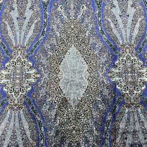 Alfombra Turca Grande de 6.4x9.9 pies, Alfombra Vintage, Alfombra de Lana con Camuflaje Azul y Blanco - Product Image 5