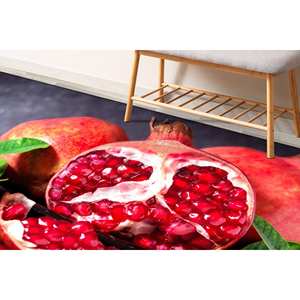 Pomegranate Printed <b>Rug</b>: Vibrant Modern Addition for Living Room,Velvet <b>Rug</b> - Product Image 2