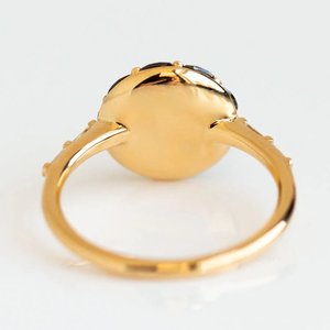 Anillo de dedo romántico chapado en oro espinal negro de Plata de Ley 925 para boda compromiso aniversario fiesta cumpleaños regalos mujeres - Product Image 3