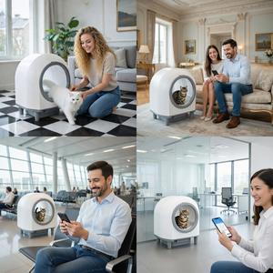 Fully Automatic Extra-large Electric Self-cleaning PP Cat Litter Box Smart Enclosed Dust-free 80L Anti-splash/anti-tracking Odor - Product Image 2