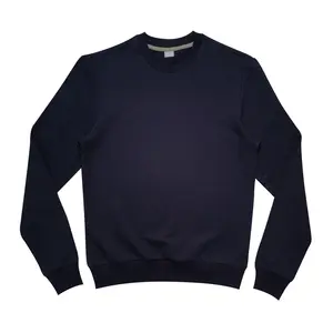 Fashionable Sweatshirt For Men Regular Sleeves O-neck Collar Best Prices Cotton Dark Blue