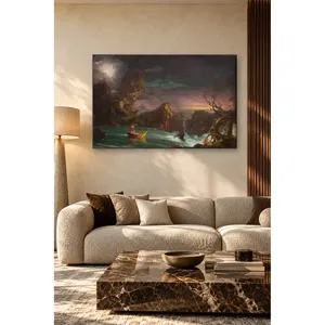 Fida Thomas Cole Le voyage de la vie : Bateau sur un rivage agité, impression sur toile - Product Image 3