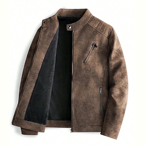 Men's Latest Design Winter Motorcycle Genuine Sheepskin Leather Jacket Casual Biker <b>Bike</b> Gear in Black with Authentic Leather - Product Image 1