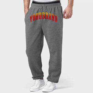 Logo personnalisé streetwear imprimé polaire microfibre jogging coton hommes pantalons de survêtement vierge surdimensionné pantalons de survêtement pour hommes - Product Image 1