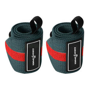 Muñequera de neopreno de color personalizado OEM, muñequeras elásticas de algodón pesado para levantamiento de pesas, ejercicio de gimnasio, para levantamiento de pesas - Product Image 5