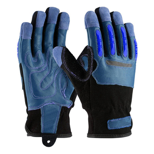 Guantes de trabajo de cuero de ajuste óptimo con forro de algodón para resistencia al impacto de seguridad manual y uso mecánico de pantalla táctil - Product Image 4
