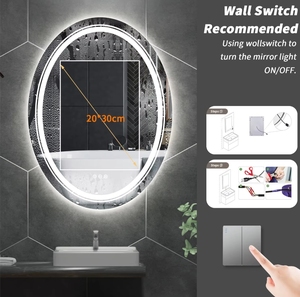 <span class=keywords><strong>Specchio</strong></span> da parete moderno del bagno del mobiletto del bagno su misura dell'hotel con le luci a Led - Product Image 3