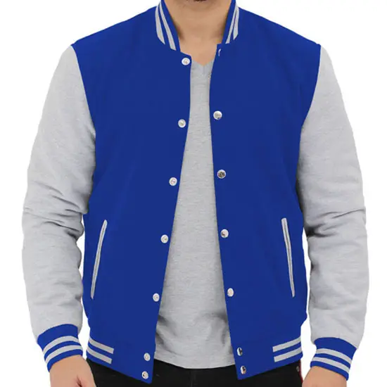 Große Qualität übergroße Uni-Jacke für Männer Baumwolle Fleece Wolle Custom Design Letterman Uni-Jacke für Männer