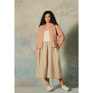 เสื้อแจ็คเก็ต TARINI ผ้าลินินลายตาราง ระบายอากาศได้ดี ผลิตภัณฑ์สำเร็จรูป - Product Image 3