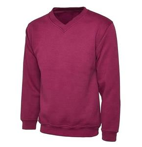Streetwear en laine de daim Épaule tombante Logo personnalisé vierge Sweat à capuche en polyester avec ligne Sweatshirts à col en V pour hommes basiques, coton mélangé - Product Image 5