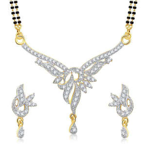 Tip Top Fashions 1500605 Conjunto de joyería fina Chapado en oro Diamante americano Mangalsutra Elegante y lujoso - Product Image 1