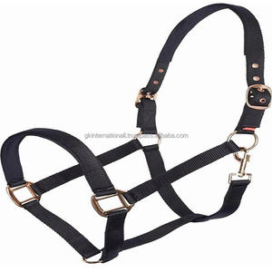 Halter de caballo de nailon de doble capa de alta calidad, forro de neopreno suave, accesorios de oro rosa de lujo, Halter de Carreras de Caballos de nailon personalizado - Product Image 2