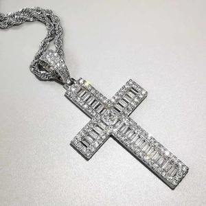 Collar con Colgante de Plata de Ley 925 con Diamante Moissanita Vintage, Corte Baguette, para Niños, Regalo de Boda, Cumpleaños o Fiesta - Product Image 3