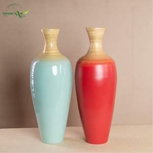 Vase de table en bambou enroulé - Décoration écologique et durable - Product Image 5