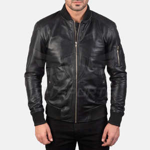 Veste en cuir pour homme à manches longues avec logo personnalisé, dernier design 2025, disponible pour un usage décontracté à bas prix - Product Image 4