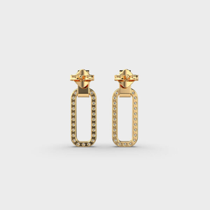 Boucles d'oreilles de mariage stylisées en diamant Moissanite argent 925 de luxe moderne Design romantique rond pour les femmes modernes - Product Image 2