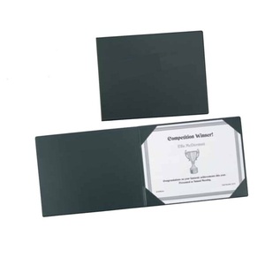 PU Leather Customize Logo High Quality Black Color Best <b>Certificate</b> Holder - Product Image 1