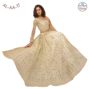 Magnifique Blouse Brodée avec Cordons, Dupatta en Dentelle, Travail de Pierre Lourde, Lehenga Traditionnel Indien Pakistanais pour Mariage et Fêtes - Product Image 4