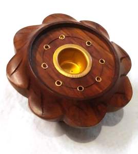 Hot Selling Brown Polished Arabic Pyramid Incense <b>Burner</b> Acacia <b>Wood</b> Bakhoor Holder <b>for</b> Home or Party Fragrance Religious Use - Product Image 2