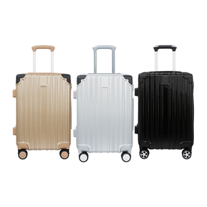 กระเป๋าเดินทางแบบหมุน8ล้อ607ชิ้นกระเป๋าเดินทางล็อก3หลัก20นิ้วภายใน150D-Polyester - Product Image 1