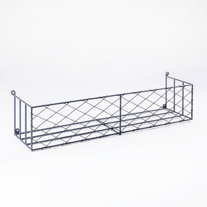Jardinière en fer de la plus haute qualité, boîte à fleurs suspendue en métal, acier noir thermolaqué pour garde-corps de balcon et décoration de jardin - Product Image 6