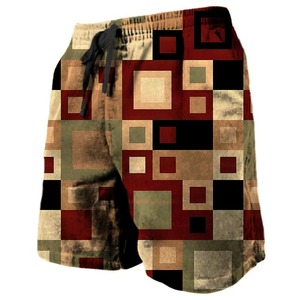 Ensemble short de plage d'été pour homme Taille élastique avec impression 3D Géométrie à rayures graphiques Respirant et tendance - Product Image 3
