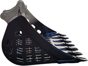 Godet de criblage résistant à l'usure de type grille pour excavatrice, pour la séparation sur site des roches et des sols - Product Image 3