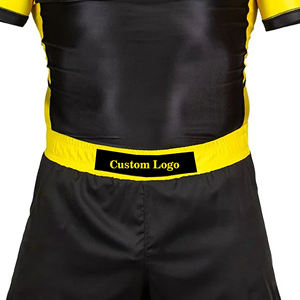 Customized Front Logo Short Sleeve Polyester Stretchy <b>Rash</b> <b>Guard</b> Set for MMA BJJ with Durable Breathable Fabric - Product Image 5