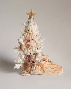 Décoration d'arbre d'art de coquille de mer | 8.5 pouces de haut | Coquillages cueillis à la main - Product Image 2